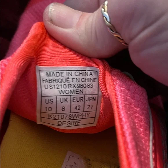 Ryka Women's Desire Pink and Yellow Athletic Shoes - Picture 9 of 11